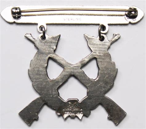 Original Us Wwii Usmc Marine Sterling Silver Expert Rifleman Badge 1882939908