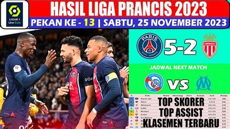 Psg Vs Monaco Hasil Liga Prancis Tadi Malam Ligue Pekan Ke