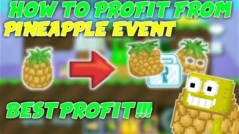 HOW TO PROFIT FROM PINEAPPLE PARTY GROWTOPIA YouTube