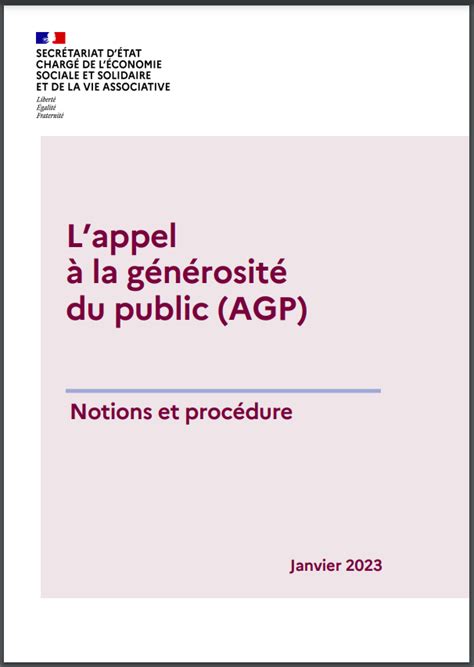 Guide De Lappel La G N Rosit Du Public