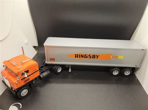 First Gear Ringsby Truck Lines Kenworth Bullnose Tractor Trailer