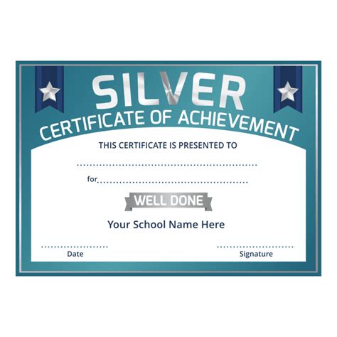 Silver Certificate of Achievement