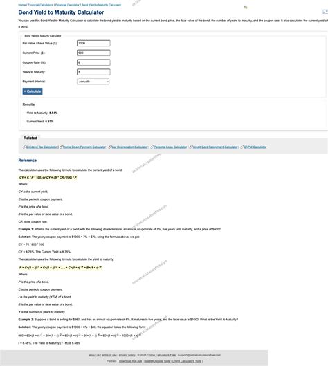 Bond Yield to Maturity Calculator - Calculate Yield Accurately