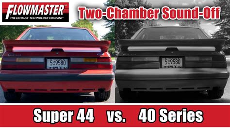 2 Chamber Flowmaster Original 40 Vs Super 44 Muffler Sound Comparison