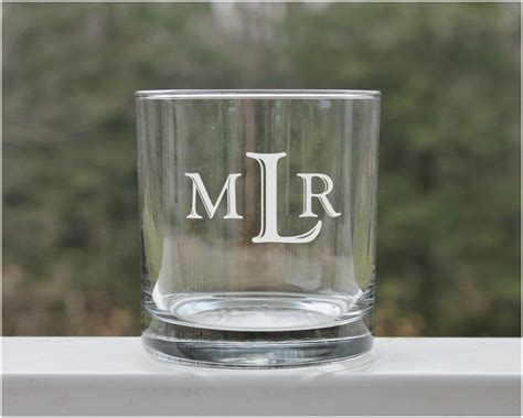 Monogram Whiskey Glass Etched Whiskey Glass Personalized Etsy In 2022