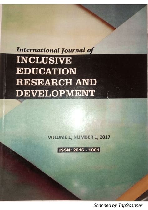 Pdf International Journal Of Inclusive Education Research And Development