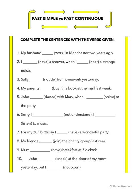 Past Simple Vs Past Continuous Gener English Esl Worksheets Pdf Doc 46364 Hot Sex Picture