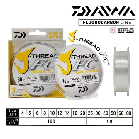 Daiwa J Thread Fluorocarbon Line Made In Japan Lazada