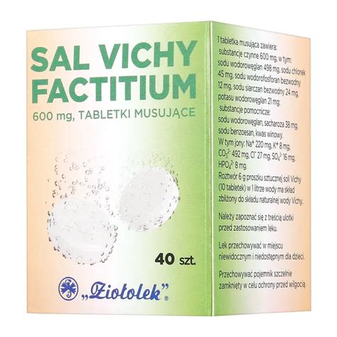 Sal Vichy factitium tabl musuj 40 szt Nadkwaśność i zgaga