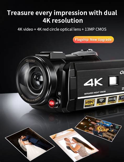 ORDRO 4K WiFi Digital Video Camera AC3 Ultra HD 60FPS Infrared