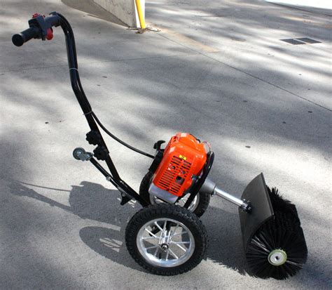 HAND PUSH 52CC GAS POWER BROOM SWEEPER CLEANER DRIVEWAY ARTIFICIAL