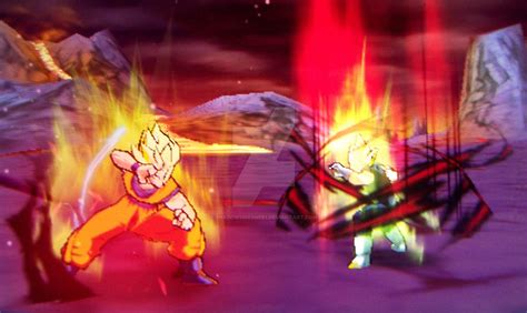 Dbz Shin Budokai 2 Ssj2 Goku Vs Majin Vegeta By Shadowsmasher1 On Deviantart