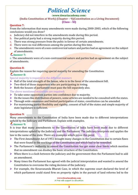 Ncert Solutions For Class Political Science Chapter Constitution