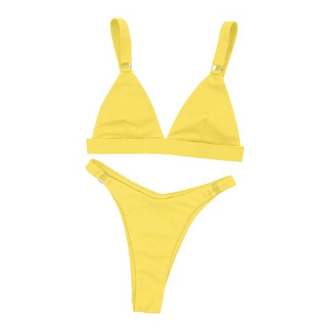 HBYJLZYG Women Triangle High Cut Bikini Sets High Waisted 2 Piece