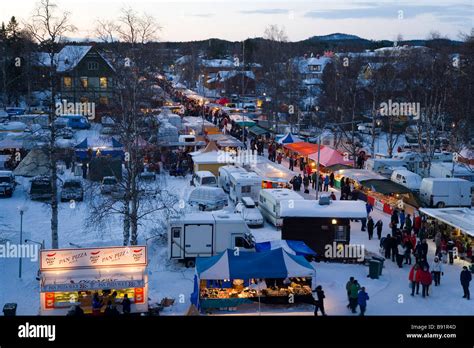 Winter fair, Jokkmokk, Norrbotten, Sweden Stock Photo - Alamy