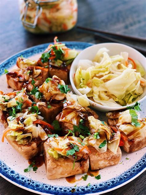 Crispy Fried Tofu With Garlic Sauce Tiffy Cooks Recipe Fried Tofu