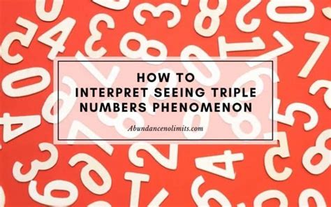 How To Interpret Seeing Triple Numbers Phenomenon