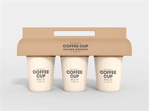 Premium Psd Take Away Paper Coffee Cup Holder Mockup