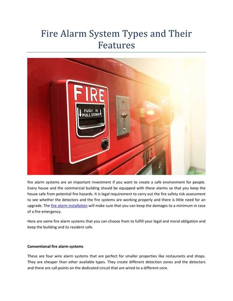 PPT - Fire Alarm System Types and Their Features PowerPoint ...