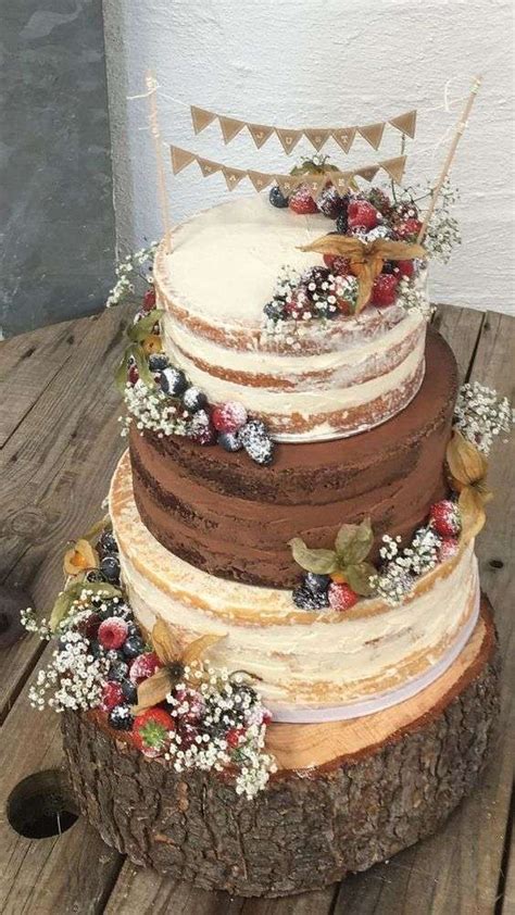 Beautiful Semi Naked Wedding Cakes Taart Bruiloft Bruidstaart