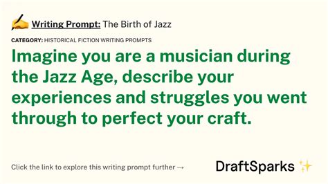 Writing Prompt The Birth Of Jazz • Draftsparks