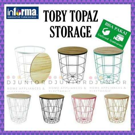 Jual Informa Topaz Toby Meja Sudut Meja Keranjang Tamu Storage