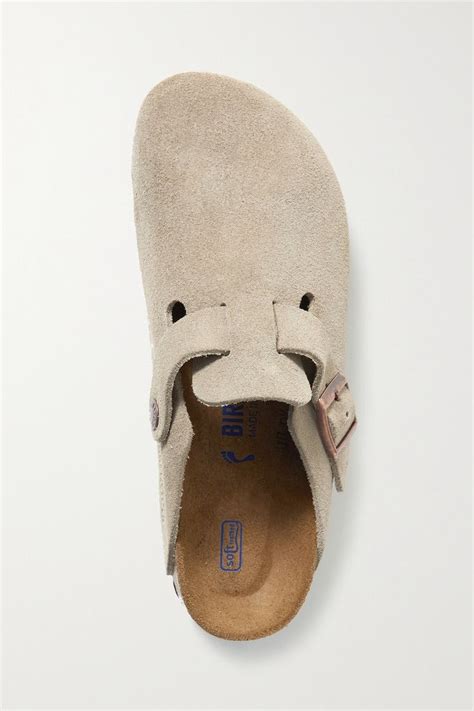 Taupe Boston Suede Slippers BIRKENSTOCK NET A PORTER Boston Clogs