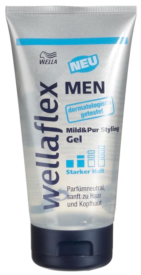 Wellaflex men Mild&Pur Styling Gel starker Halt, 3er Pack (3 x 150 ml ...