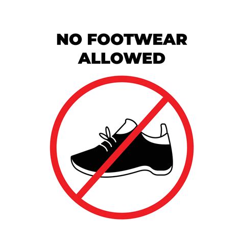 No footwear allowed. No shoes or sandals sign age banner poster design