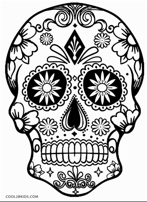 Sugar Skull Black And White Drawing At Getdrawings Free Download