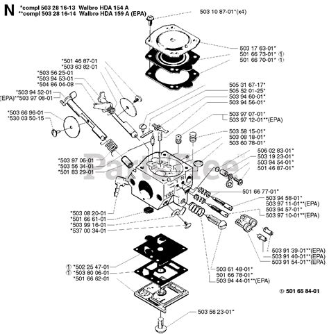 Husqvarna 346 Xp Husqvarna Chainsaw 1999 01 Carburetor Parts Parts