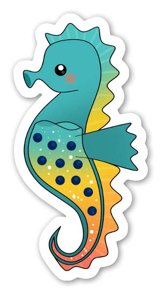 Buy Seahorse Die Cut Stickers Stickerapp