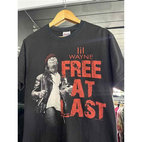 Lil Wayne Free At Last Black Rap T Shirt Size Medium Gem