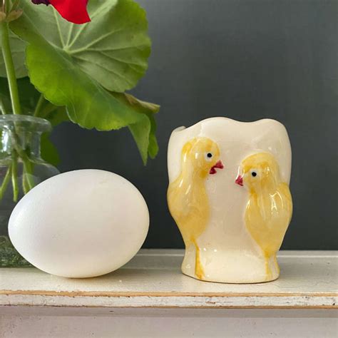 Vintage 1930s Fanny Farmer Egg Cup With Yellow Chicks In The Vintage Kitchen Shop