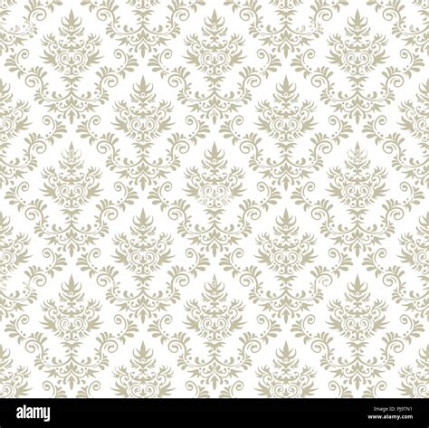 Papel Tapiz De Damasco De Estilo Antiguo Seamless Vector Patrones