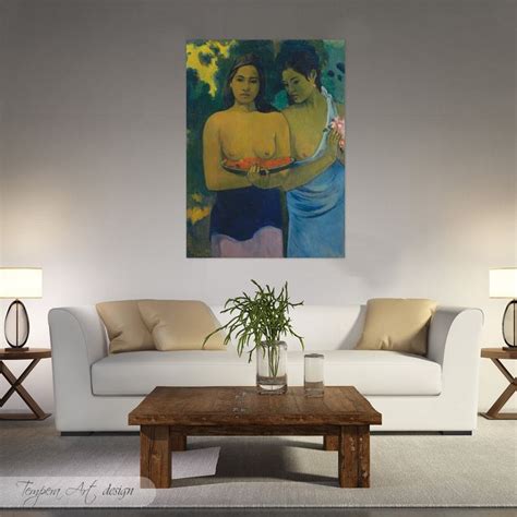 Two Tahitian Women Paul Gauguin Gauguin Two Tahitian Paul Etsy Paul