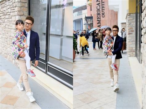 Cựu hot boy thể thao Trung Quốc ôm hôn con gái cực tình cảm trên phố