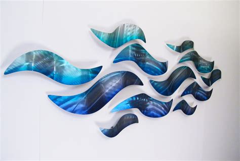 "Rip Tide" Large Metal Wall Sculpture by Brian Jones - DV8 Studio