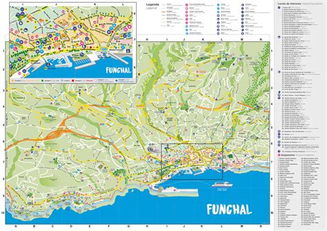 Funchal Madeira Portugal Map Madeira Island Map Madeira Sidecar