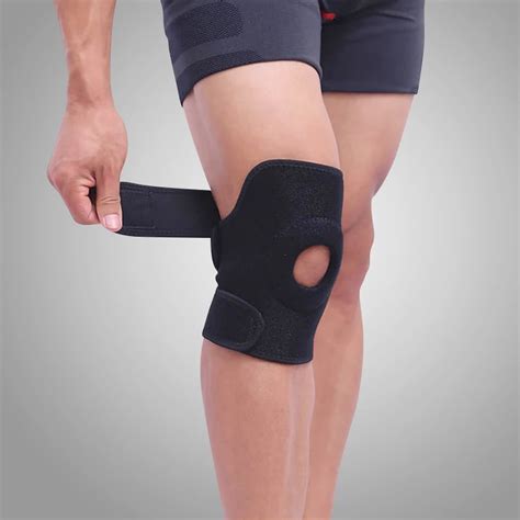 Yel New Men Pc Neoprene Patella Sports Leg Kneepad Black Sleeve Tape