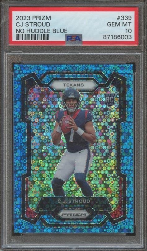 Cj Stroud Prizm No Huddle Blue Price Guide Sports Card