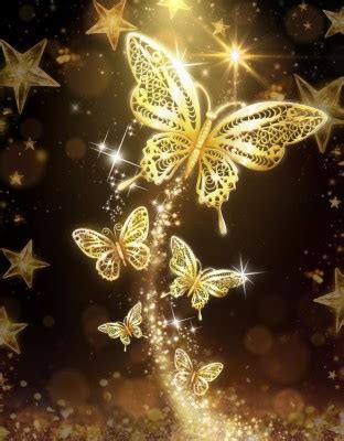 Golden Butterfly Live Wallpaper For Android - Gold Butterfly Wallpaper ...