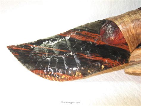 Triple Flow Obsidian Skinning Knife W Manzanita Handle