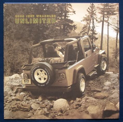 Prospekt Brochure 2004 Jeep Wrangler Unlimited Usa Eur 595 Picclick De