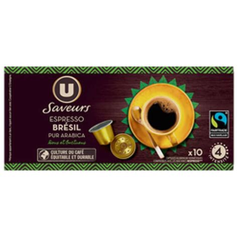 Caf Capsules Espresso Br Sil Compatible Nespresso U Saveurs X