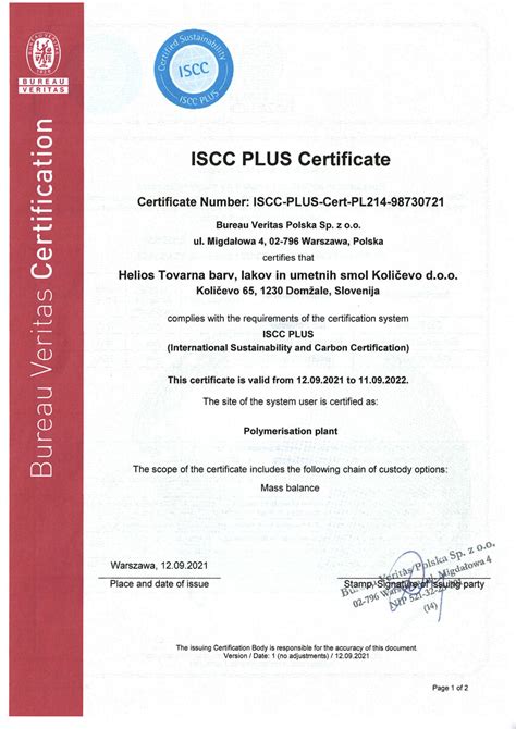 We Have Received The Iscc Plus Certificate Kansai Helios Group