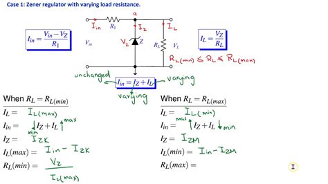 Zener Diode Regulation Varying Load Resistance Varying Input Voltage And Varying Input