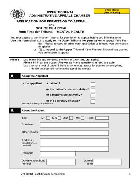 Appeal A First Tier Tribunal Mental Health Decision Doc Template