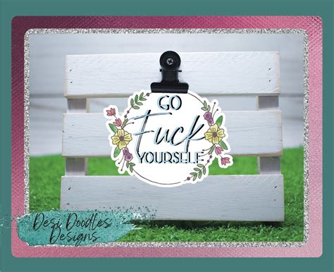 Go Fuck Yourself Sticker Vulgar Decal Zero Fox Given Adult Stickers Funny Birthday Gift For