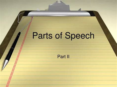 Ppt Parts Of Speech Powerpoint Presentation Free Download Id 3102399